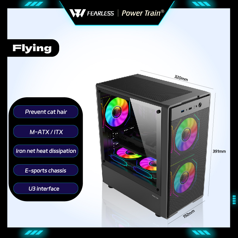 Retro Gaming Pc Case - Power Train Flying PC-Gehäuse MATX Mini-ITX