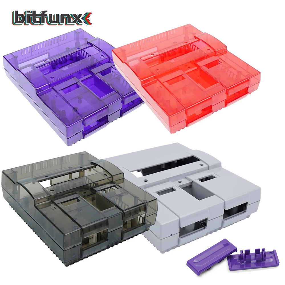 Retro Gaming Pro - Bitfunx SNES Ersatzschale, transparente Hülle für