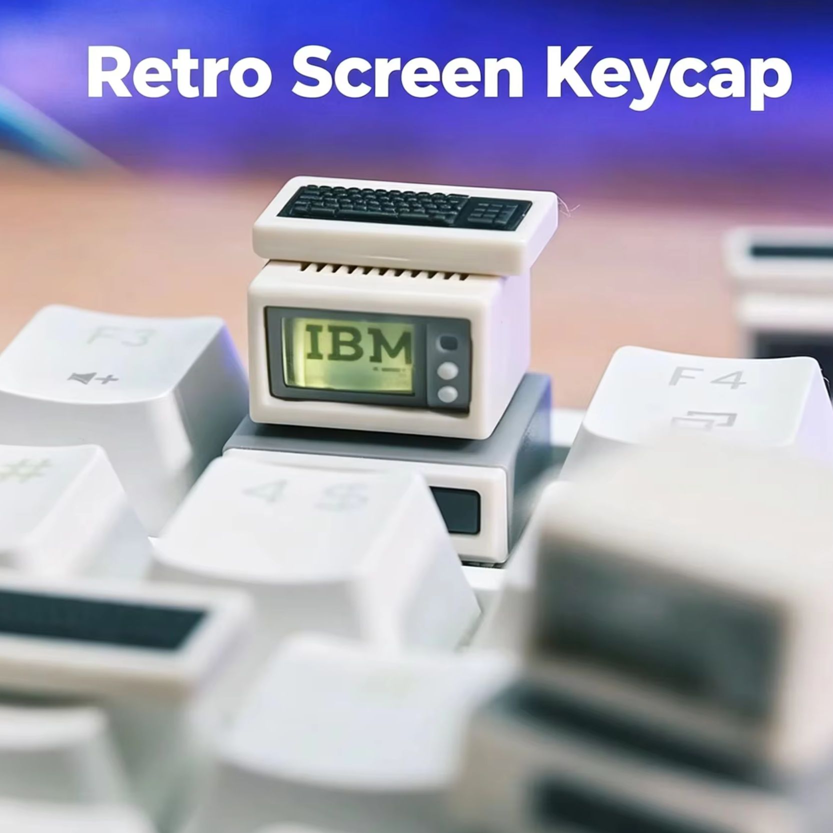 Retro Gaming Unit - Hintergrundbeleuchtete Retro-Computer-Tastenkappe, Maßgefertigte Computer-Komponenten, Tastatur-Zubehör, Neuartige