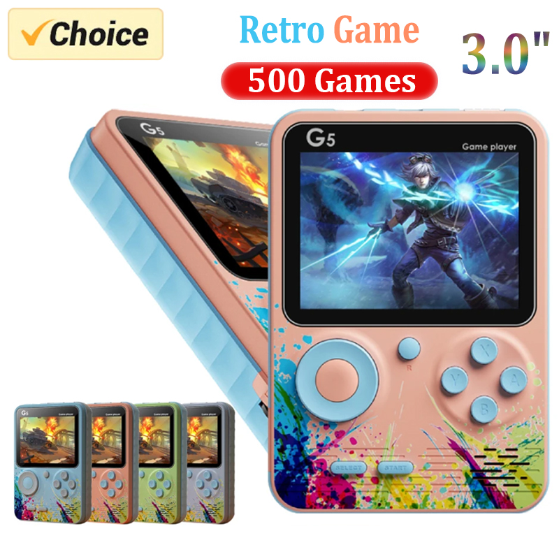 Retro Gaming Joystick - G5 Retro Handheld-Spielkonsole mit 500 Klassischen